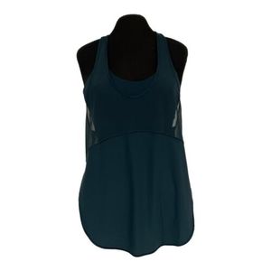 Lululemon Women's 4 Twist Around Tank with Bra Light‎ Support Hunter Green Mesh